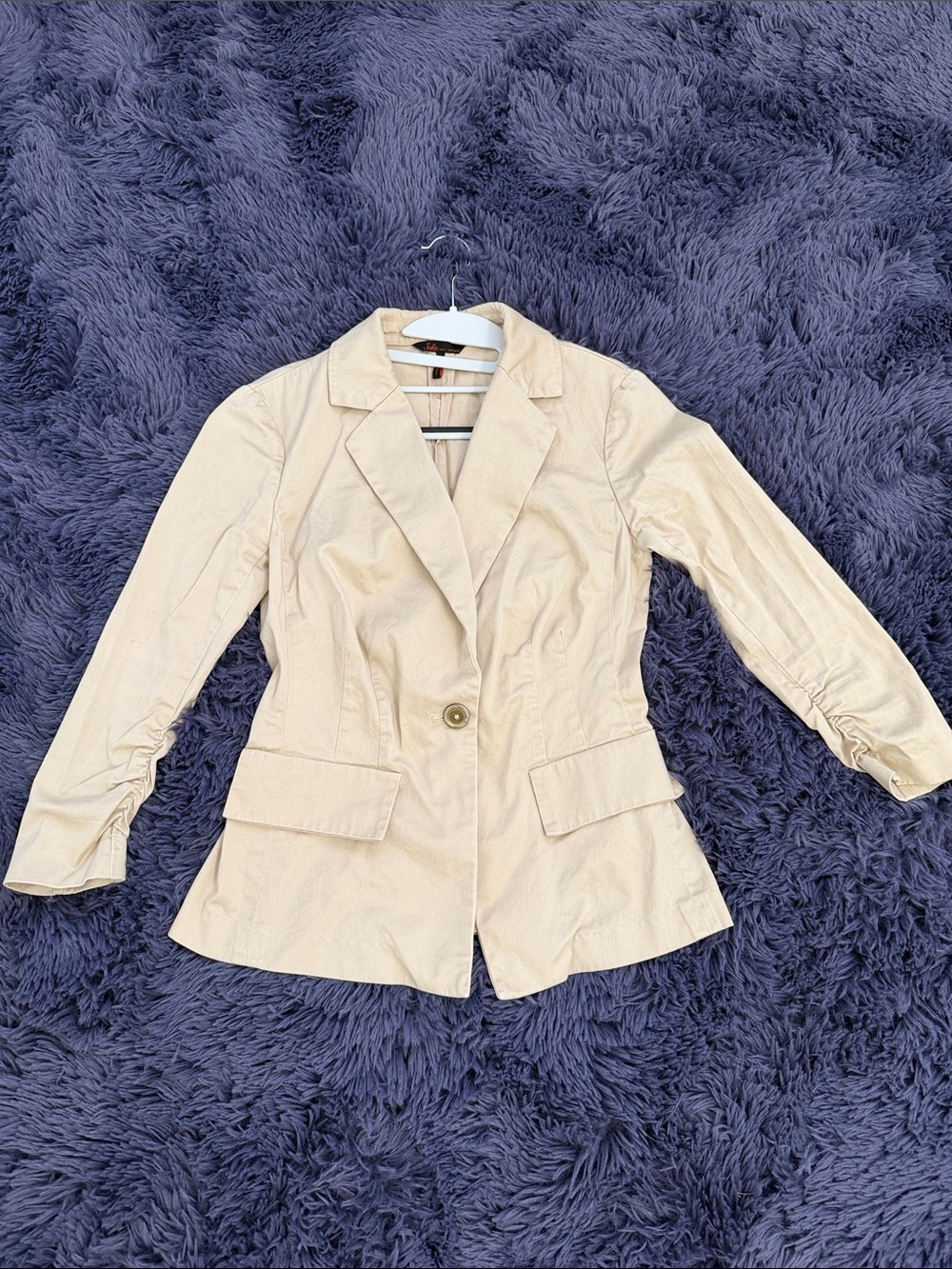 sofia by sofia vergara Beige Single-Button Blazer